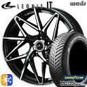 195/65R15 91H グッドイヤー ベクター フォーシーズンズ Weds ウェッズ レオニス IT 15インチ 6.0J 5H114.3 PBMC(パールブラック/ミラーカット) オールシーズンタイヤホイールセット