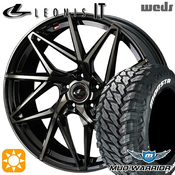 【取付対象】235/70R16 104/101Q LT RWL モンスタ マッドウォーリアー Weds レオニス IT PBMC/TI (パールブラック ミラーカット/チタントップ) 16インチ 6.5J 5H114.3 サマータイヤホイールセット