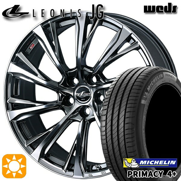 【取付対象】リーフ レヴォーグ 215/50R17 95W XL ミシュラン プライマシー4プラス Weds ウェッズ レオニス JG BMCMC 17インチ 7.0J 5H114.3 サマータイヤホイールセット