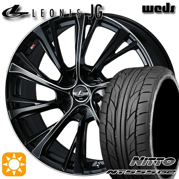 【取付対象】225/35R19 88Y XL ニットー NT555 G2 Weds ウェッズ レオニス JG BK/SC 19インチ 8.0J 5H114.3 サマータイヤホイールセット