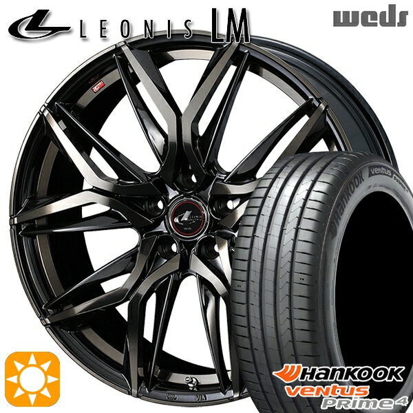 【取付対象】215/50R17 95W XL ハンコック veNtus PRime4 K135 Weds レオニス LM PBMC/TI (パールブラック ミラーカット/チタントップ) 17インチ 7.0J 5H114.3 サマータイヤホイールセット
