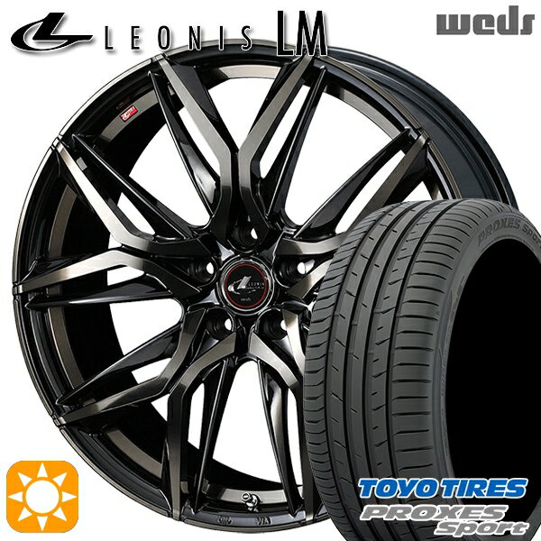 【18日限定!ダイヤモンド会員限定P13倍!】 225/35R19 (88Y) トーヨー プロクセススポーツ Weds レオニス LM PBMC/TI (パールブラック ミラーカット/チタントップ) 19インチ 8.0J 5H114.3 サマータイヤホイールセット