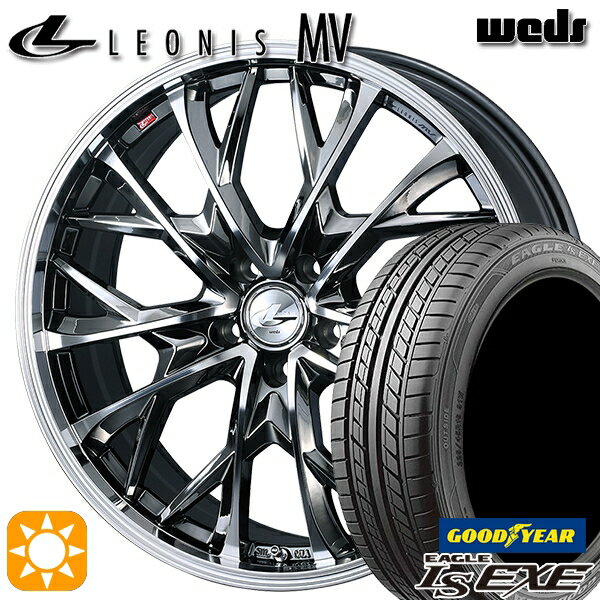 最大2,000円OFFクーポン★225/40R19 93W XL グッドイヤー イーグル LSEXE Weds レオニス MV BMCMC (ブラックメタルコート ミラーカット) 19インチ 8.0J 5H114.3 サマータイヤホイールセット