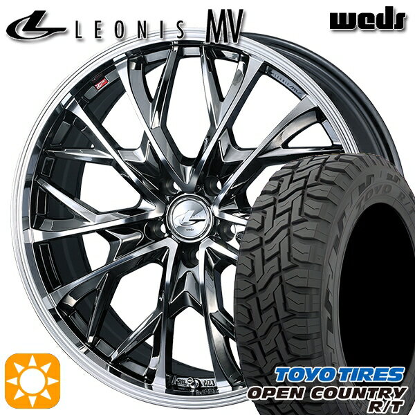 【取付対象】215/70R16 100Q トーヨー オープンカントリー R/T Weds レオニス MV BMCMC (ブラックメタルコート ミラーカット) 16インチ 6.5J 5H114.3 サマータイヤホイールセット