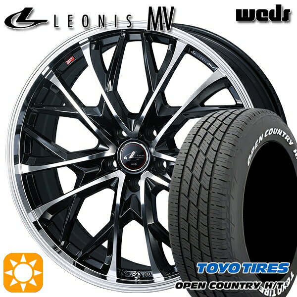 【取付対象】225/60R18 100H トーヨー オープンカントリー H/T2 WL Weds レオニス MV PBMC (パールブラック/ミラーカット) 18インチ 7.0J 5H114.3 サマータイヤホイールセット