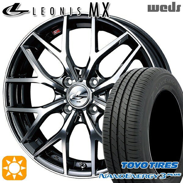 【取付対象】195/45R16 80W トーヨー ナノエナジー3プラス Weds レオニス MX BMCMC (ブラックメタルコート ミラーカット) 16インチ 6.0J 4H100 サマータイヤホイールセット