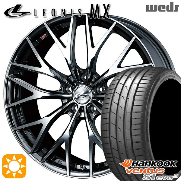 【取付対象】セレナ 215/40R18 89Y XL ハンコック veNtus S1 evo3 K127 Weds レオニス MX BMCMC (ブラックメタルコート ミラーカット) 18インチ 7.0J 5H114.3 サマータイヤホイールセット