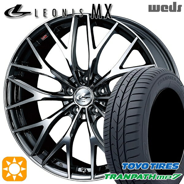 【取付対象】215/60R17 96H トーヨー トランパス mp7 Weds レオニス MX BMCMC (ブラックメタルコート ミラーカット) 17インチ 7.0J 5H100 サマータイヤホイールセット