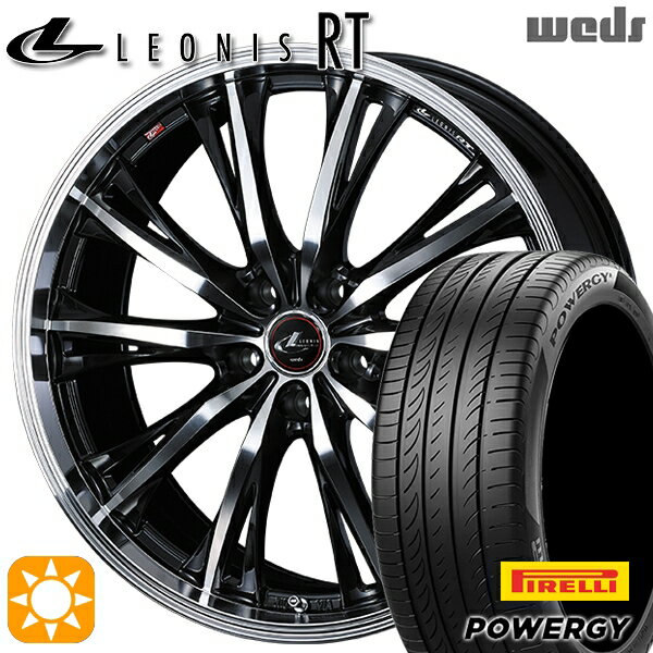 【取付対象】205/55R16 91V ピレリ パワジー Weds レオニス RT PBMC 16インチ 6.5J 5H114.3 サマータイヤホイールセット