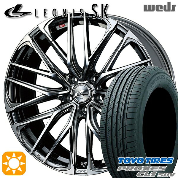 【取付対象】フォレスター 215/60R17 96H トーヨー プロクセス CL1 SUV Weds レオニス SK BMCMC (ブラックメタルコート ミラーカット) 17インチ 7.0J 5H100 サマータイヤホイールセット