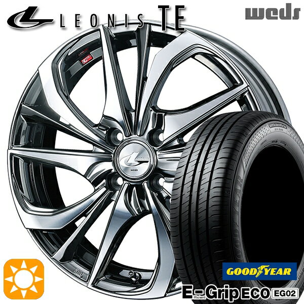 【取付対象】165/50R16 75V グッドイヤー エフィシェントグリップ EG02 Weds レオニス TE BMCMC (ブラックメタルコート/ミラーカット) 16インチ 5.0J 4H100 サマータイヤホイールセット