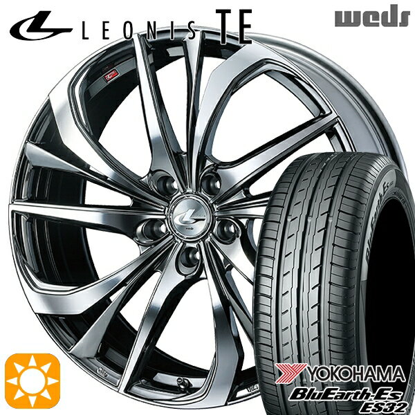 【取付対象】225/40R18 92W XL ヨコハマ ブルーアース ES32 Weds レオニス TE BMCMC (ブラックメタルコート/ミラーカット) 18インチ 7.0J 5H114.3 サマータイヤホイールセット