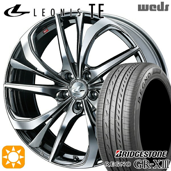 【取付対象】アイシス ノア/ヴォクシー 215/45R17 91W XL ブリヂストン レグノ GR-X3 Weds レオニス TE BMCMC (ブラックメタルコート/ミラーカット) 17インチ 7.0J 5H114.3 サマータイヤホイールセット