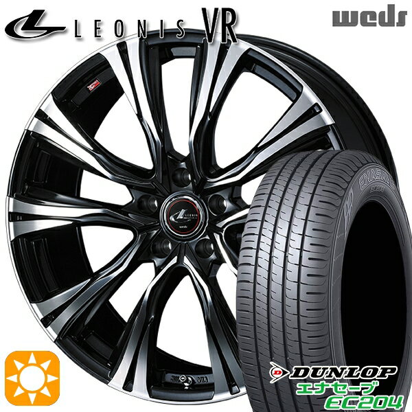 【取付対象】205/60R16 92H ダンロップ エナセーブ EC204 Weds レオニス VR PBMC 16インチ 6.5J 5H114.3 サマータイヤホイールセット