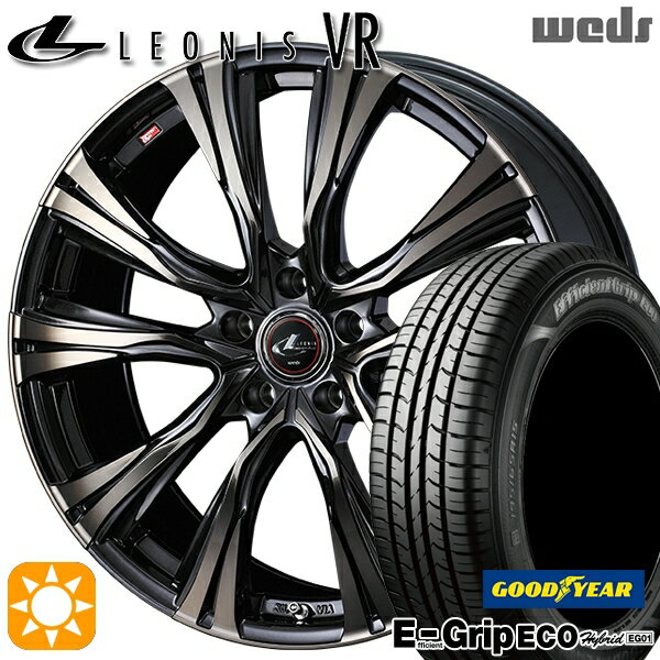 【取付対象】リーフ レヴォーグ 215/50R17 91V グッドイヤー エフィシェントグリップ エコ EG01 Weds レオニス VR PBMC/TI 17インチ 7.0J 5H114.3 サマータイヤホイールセット
