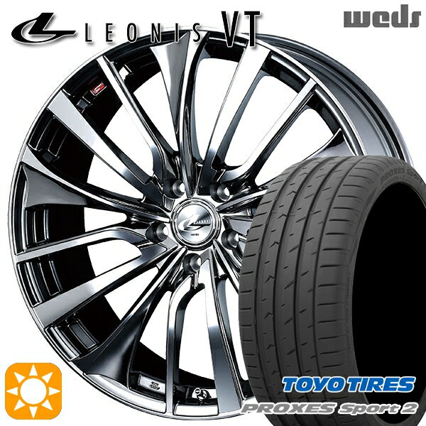 【取付対象】アクセラ アテンザ 215/45R18 93Y XL トーヨー プロクセススポーツ2 Weds レオニス VT BMCMC (ブラックメタルコート ミラーカット) 18インチ 7.0J 5H114.3 サマータイヤホイールセット