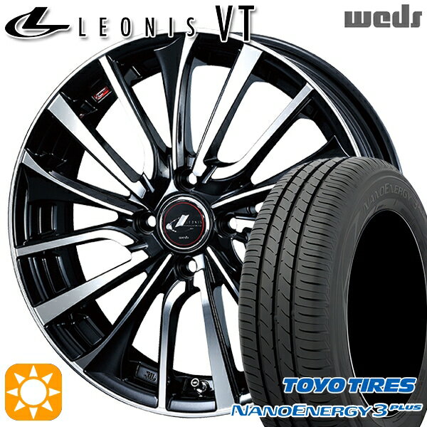 【18日限定!ダイヤモンド会員限定P13倍!】 195/45R16 80W トーヨー ナノエナジー3プラス Weds レオニス VT PBMC (パールブラック ミラーカット) 16インチ 6.0J 4H100 サマータイヤホイールセット