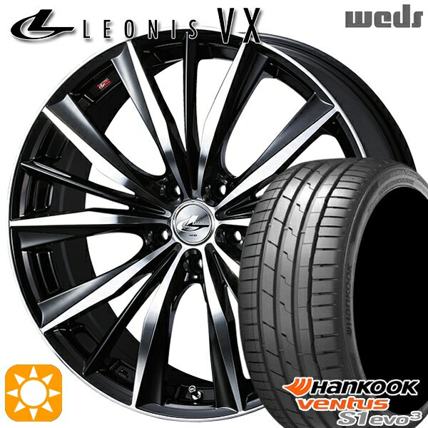 【取付対象】セレナ 215/40R18 89Y XL ハンコック veNtus S1 evo3 K127 Weds レオニス VX BKMC (ブラック ミラーカット) 18インチ 7.0J 5H114.3 サマータイヤホイールセット