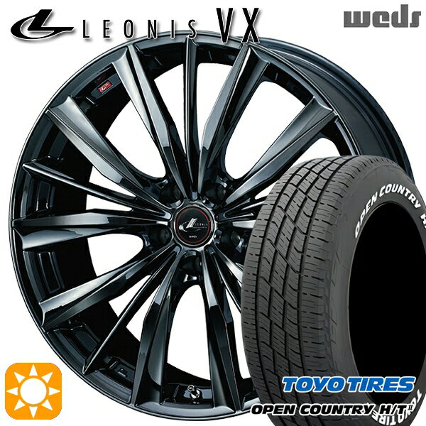 【取付対象】デリカD5 アウトランダー 225/55R18 98H トーヨー オープンカントリー H/T2 WL Weds レオニス VX BMC1（ブラックメタルコート ワン） 18インチ 8.0J 5H114.3 サマータイヤホイールセット