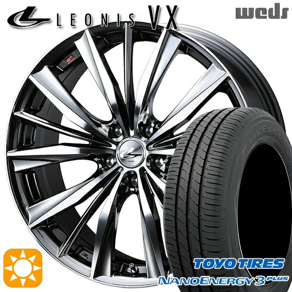 【取付対象】225/45R18 91W トーヨー ナノエナジー3プラス Weds レオニス VX BMCMC (ブラックメタルコート ミラーカット) 18インチ 8.0J 5H114.3 サマータイヤホイールセット