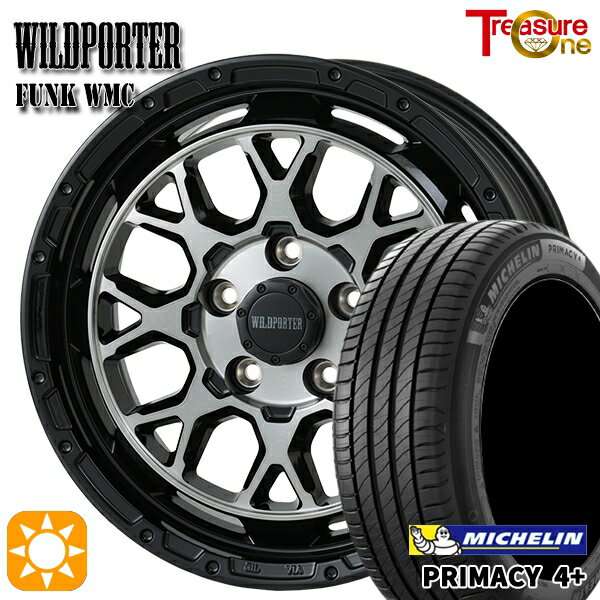 【取付対象】215/65R16 98H ミシュラン プライマシー4プラス トレジャーワン ワイルドポーター ファンク WMC BP/BC 16インチ 7.0J 5H114.3 サマータイヤホイールセット