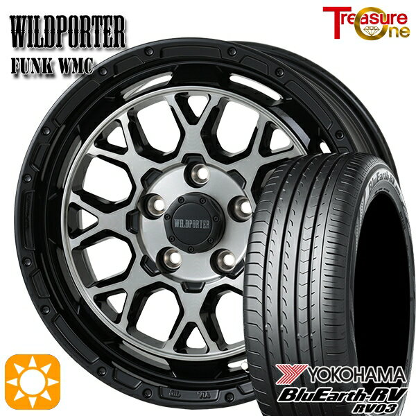 【取付対象】215/65R16 98H ヨコハマ ブルーアース RV03 トレジャーワン ワイルドポーター ファンク WMC BP/BC 16インチ 7.0J 5H114.3 サマータイヤホイールセット