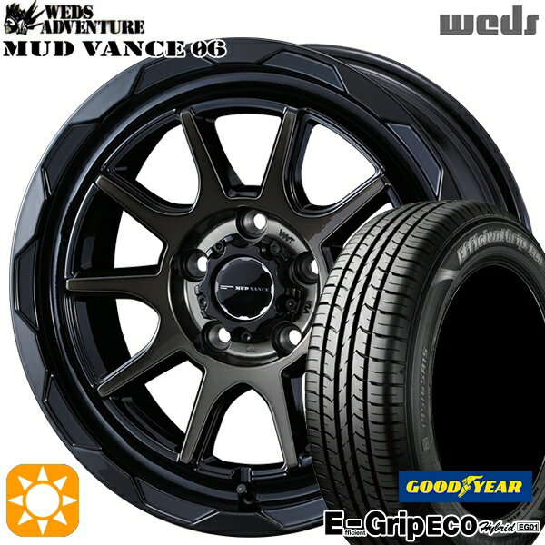 【取付対象】エスティマ ヤリスクロス 215/60R16 95H グッドイヤー エフィシェントグリップ エコ EG01 Weds マッドヴァンス06 ブラックポリッシュブロンズクリア 16インチ 7.0J 5H114.3 サマータイヤホイールセット