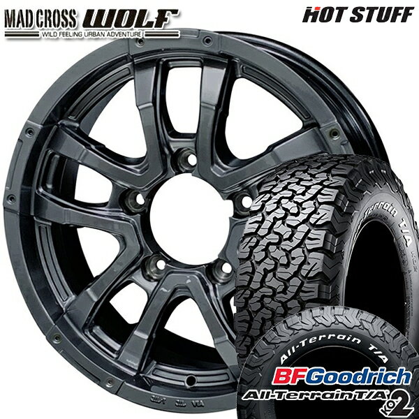 【18日限定!ダイヤモンド会員限定P13倍!】 [5本セット]ジムニーシエラ LT235/75R15 104/101S RWL BFグッドリッチ オールテレーン T/A KO2 HotStuff マッドクロス ウルフ ガンメタリック 15インチ 6.0J 5H139.7 サマータイヤホイールセット