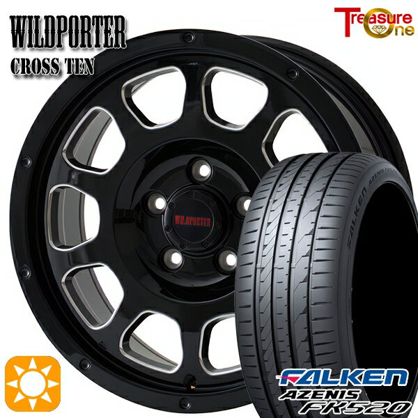 【取付対象】アイシス ノア 215/45R17 91Y XL ファルケン アゼニス FK510 トレジャーワン ワイルドポーター クロステン BK/SM 17インチ 7.5J 5H114.3 サマータイヤホイールセット