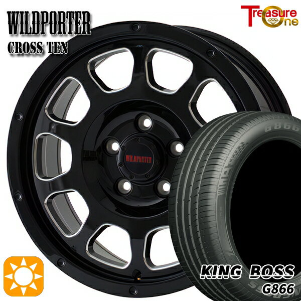 【取付対象】アイシス ノア 215/45R17 91W XL キングボス G866 トレジャーワン ワイルドポーター クロステン BK/SM 17インチ 7.5J 5H114.3 サマータイヤホイールセット