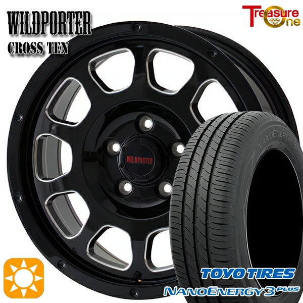 【取付対象】ヴェゼル オデッセイ 215/60R16 95H トーヨー ナノエナジー3プラス トレジャーワン ワイルドポーター クロステン BK/SM 16インチ 7.0J 5H114.3 サマータイヤホイールセット