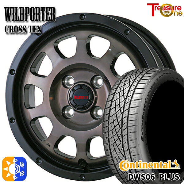 アクア ヤリス 195/50R16 84W コンチネンタル DWS06+ トレジャーワン ワイルトポーター クロス10 ブラックポリッシュ/ブラッククリア 16インチ 6.0J 4H100 オールシーズンタイヤホイールセット