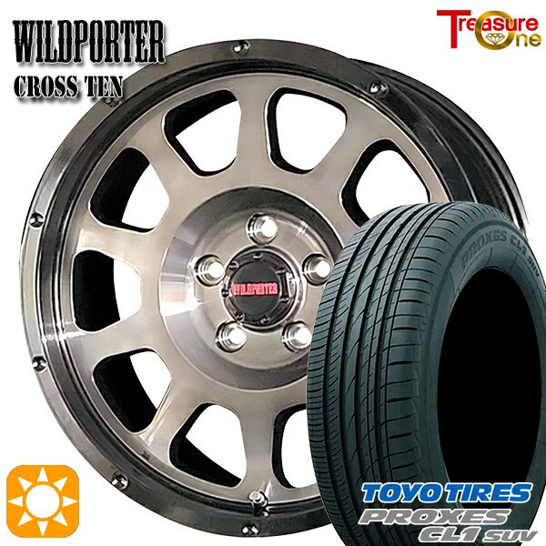 【取付対象】205/60R16 92H トーヨー プロクセス CL1 SUV トレジャーワン ワイルドポーター クロステン BP/BC 16インチ 7.0J 5H114.3 サマータイヤホイールセット