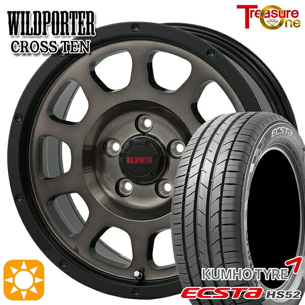 【取付対象】C-HR カローラクロス 215/60R17 100V XL クムホ エクスタ HS52 トレジャーワン ワイルドポーター クロステン BP/BC 17インチ 7.5J 5H114.3 サマータイヤホイールセット