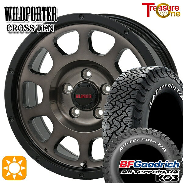 【取付対象】225/70R16 102/99S RWL BFグッドリッチ オールテレーン T/A KO3 トレジャーワン ワイルドポーター クロステン BP/BC 16インチ 7.0J 5H114.3 サマータイヤホイールセット