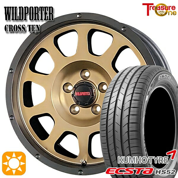 【18日限定!ダイヤモンド会員限定P13倍!】 リーフ ノア 205/55R16 91V クムホ エクスタ HS52 トレジャーワン ワイルドポーター クロステン ブロンズ 16インチ 7.0J 5H114.3 サマータイヤホイールセット