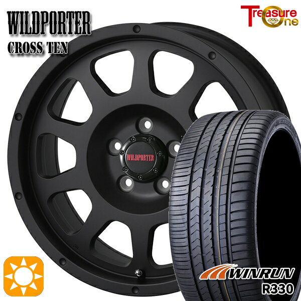 【取付対象】エスクァイア セレナ 205/50R17 93W XL ウィンラン R330 トレジャーワン ワイルドポーター クロステン マットブラック 17インチ 7.5J 5H114.3 サマータイヤホイールセット