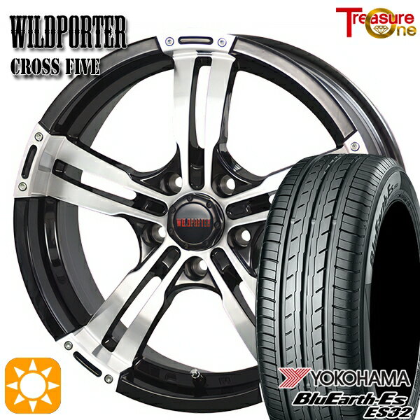 【取付対象】ヴェゼル オデッセイ 215/60R16 95H ヨコハマ ブルーアース ES32 トレジャーワン ワイルドポーター クロスファイブ BP 16インチ 7.0J 5H114.3 サマータイヤホイールセット