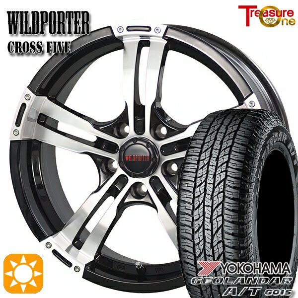 【取付対象】エルグランド クロスロード 215/65R16 98H ヨコハマ ジオランダーA/T G015 トレジャーワン ワイルドポーター クロスファイブ BP 16インチ 7.0J 5H114.3 サマータイヤホイールセット