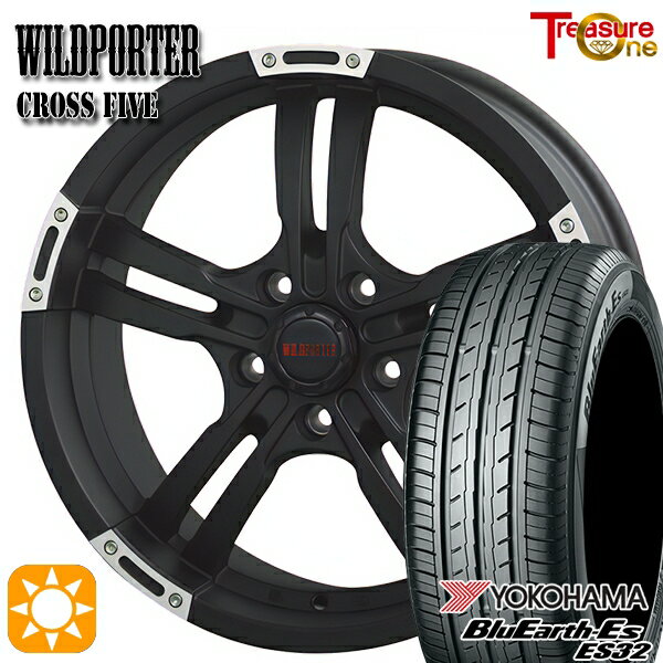 【取付対象】エルグランド クロスロード 215/65R16 98H ヨコハマ ブルーアース ES32 トレジャーワン ワイルドポーター クロスファイブ MBP 16インチ 7.0J 5H114.3 サマータイヤホイールセット