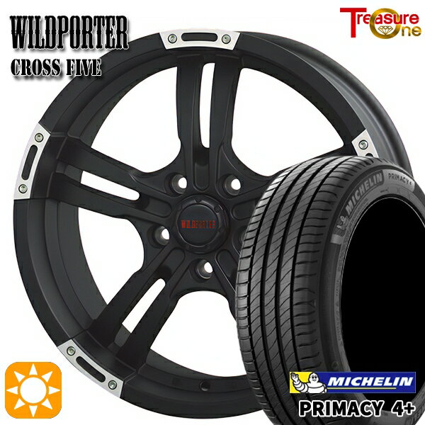 【取付対象】エクストレイル フォレスター 225/60R17 99V ミシュラン プライマシー4プラス トレジャーワン ワイルドポーター クロスファイブ MBP 17インチ 7.5J 5H114.3 サマータイヤホイールセット