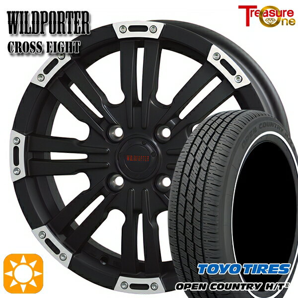【取付対象】155/65R14 75H トーヨー オープンカントリー H/T2 WR トレジャーワン ワイルドポーター クロスエイト マットブラックポリッシュ 14インチ 4.5J 4H100 サマータイヤホイールセット