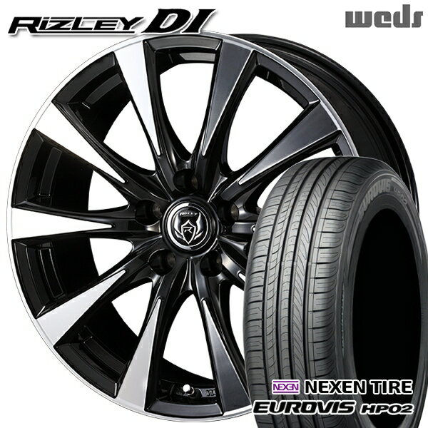 【取付対象】195/65R15 ネクセン ロードストーン ユーロビズ HP02 Weds ライツレーDI ブラックポリッシュ 15インチ 6.0J 5H114.3 サマータイヤホイールセット