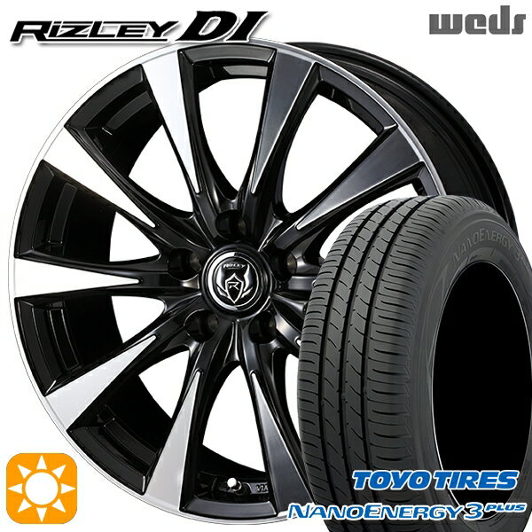 【取付対象】195/65R15 91H トーヨー ナノエナジー3プラス Weds ライツレーDI ブラックポリッシュ 15インチ 6.0J 5H114.3 サマータイヤホイールセット