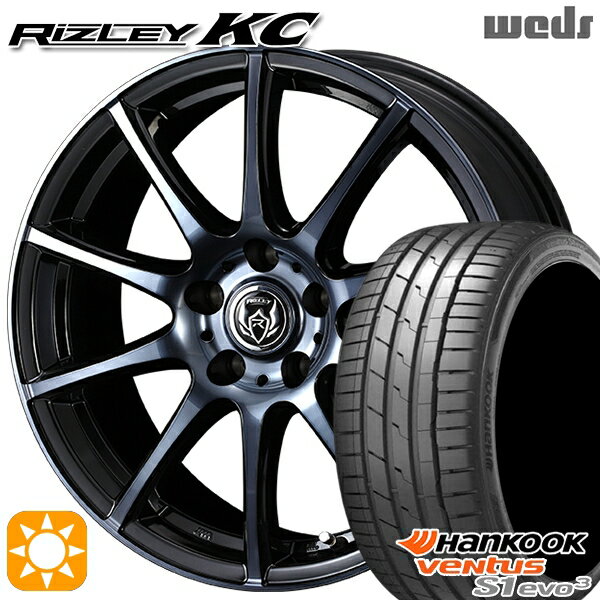 【取付対象】セレナ 215/40R18 89Y XL ハンコック veNtus S1 evo3 K127 Weds ライツレーKC ブラックポリッシュBC 18インチ 7.5J 5H114.3 サマータイヤホイールセット