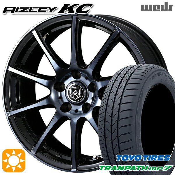 【18日限定!ダイヤモンド会員限定P13倍!】 195/65R15 91H トーヨー トランパス mp7 Weds ライツレーKC ブラックポリッシュBC 15インチ 6.0J 5H114.3 サマータイヤホイールセット