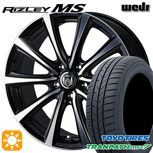 【取付対象】195/65R15 91H トーヨー トランパス mp7 Weds ライツレーMS ブラックメタリックポリッシュ 15インチ 6.0J 5H114.3 サマータイヤホイールセット