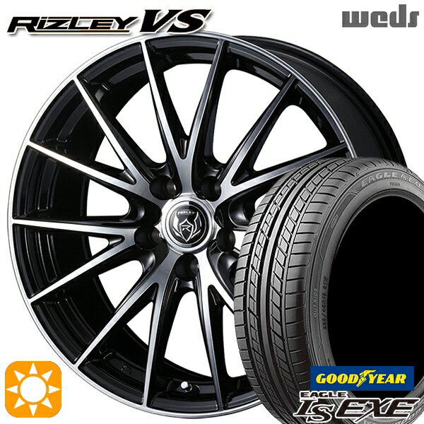 【取付対象】セレナ 215/40R18 89W XL グッドイヤー イーグル LSEXE Weds ライツレーVS ブラックメタリックポリッシュ 18インチ 7.5J 5H114.3 サマータイヤホイールセット