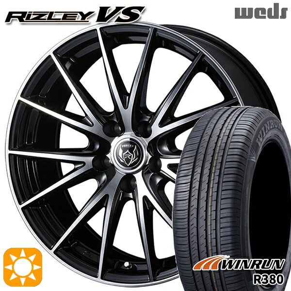 【取付対象】マツダ6 エクストレイル 225/60R18 104V XL ウィンラン R380 Weds ライツレーVS ブラックメタリックポリッシュ 18インチ 8.0J 5H114.3 サマータイヤホイールセット