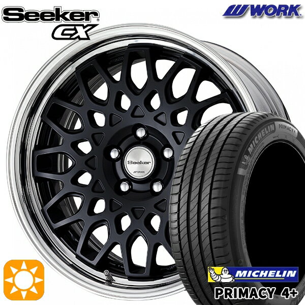 【取付対象】215/60R17 96V ミシュラン プライマシー4プラス WORK シーカー CX マットブラック 17インチ 7.0J 5H114.3 サマータイヤホイールセット